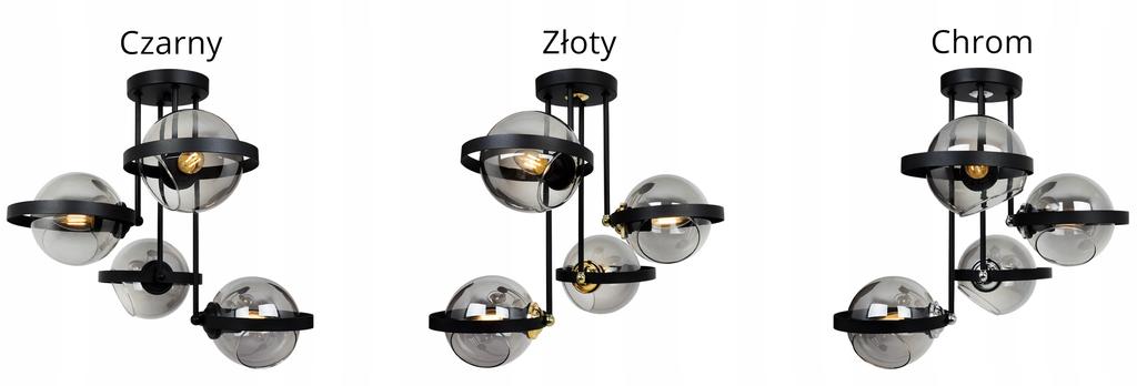 MODERN GLASS HANGING LAMP GRAPHITE RING