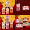 4pcs Traditional New Year Red Envelopes Chinese Money Packet Lucky Money Pockets  Celebration Party