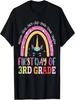 Camiseta Primeiro Dia do 3º Ano Meninos Meninas Volta às Aulas Camiseta