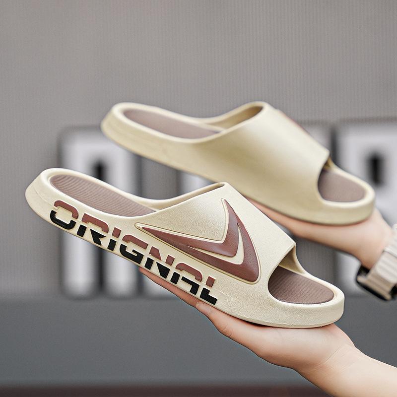 

Мужские летние шлепанцыМягкая подошваБесшумные сандалииПарные домашние и уличные спортивные пляжные шлепанцы 44-45 (M)