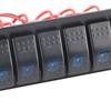6 Gang Rocker   Panel LED Backlit On Off   Waterproof Circuit   for Car RV Bus Marine Boat ATV UTV
