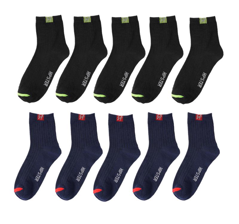 

Большие размеры 36-46 мужские спортивные повседневные носки средней длины впитывающие пот дышащие повседневные тонкие хлопковые носки 10 PAIRS дубильная кора