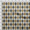 oneOone Cotton Flex Brown Fabric Argyle Fabric For Sewing Printed Craft Fabric By The Yard 40 Inch
