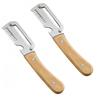 Premium Vegetable Peeler with Wooden Handle and Bottle Opener 2-in-1 Stainless Steel Kitchen Tool for Fruit Apple Potato Pumpkin