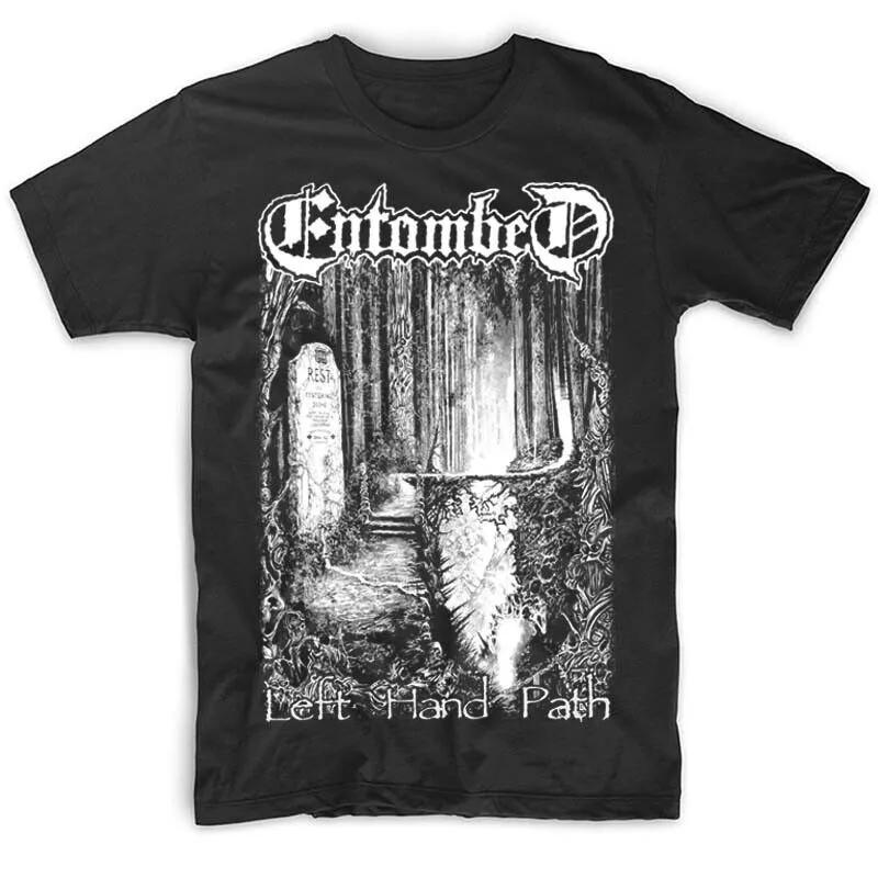 Unisex Short Sleeve Crew Neck Cotton T Shirt Entombed Left Hand Path XXL