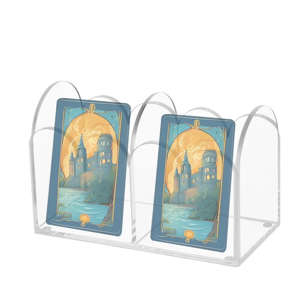 For YOTO Acrylic Box For Cards Acrylic Card Display Case Collectible Deck Holder With Lid For Large Capacity Storage Sports Game