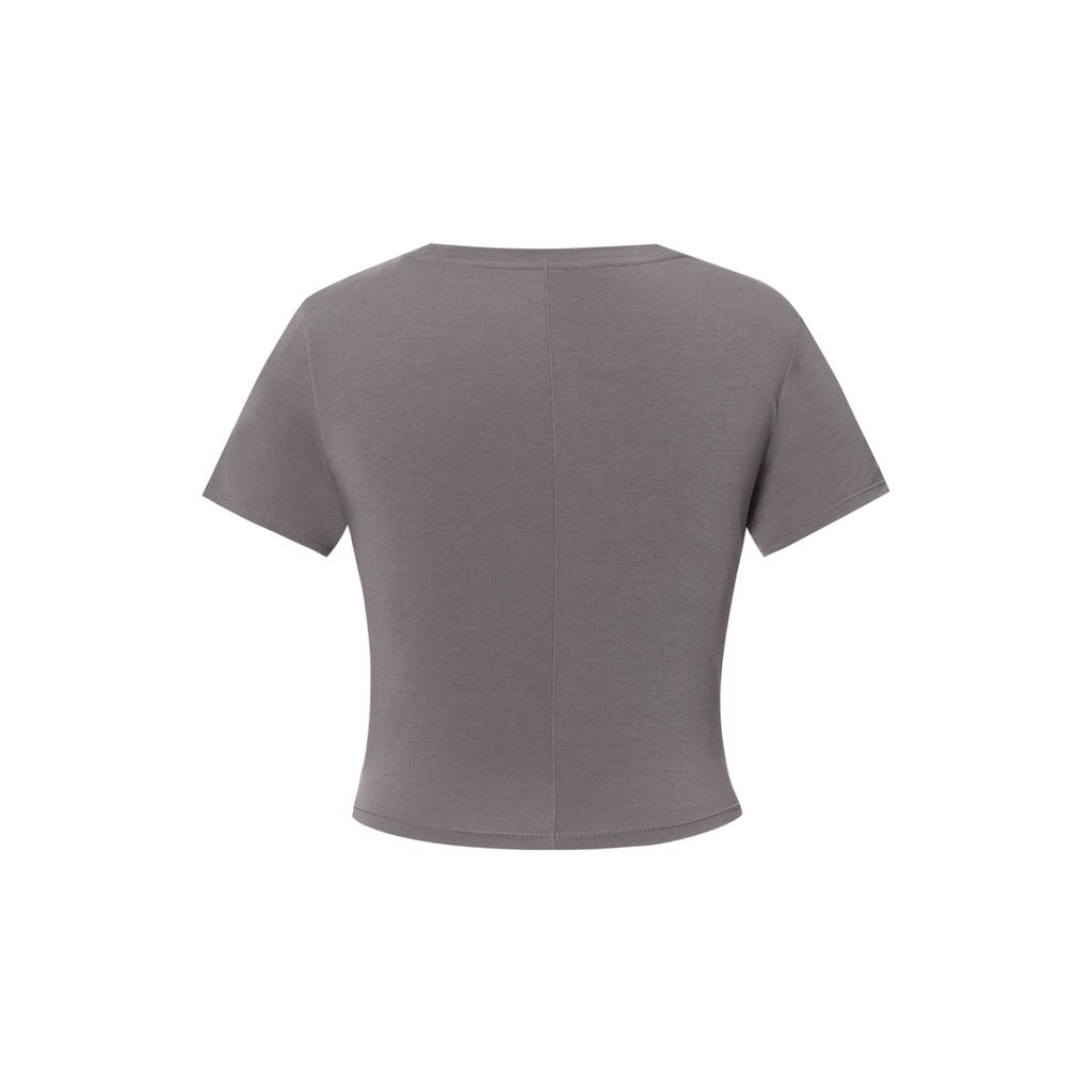 Nike One Luxe Twist Reflective Logo Breathable Training Casual Short Sleeve T-Shirt Women Tops Mineral-Purple DD4922-202