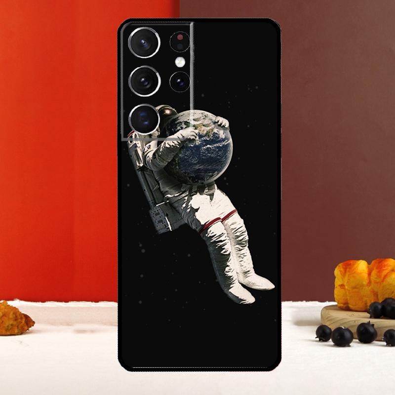 Space Astronaut illustration Cover For Samsung Galaxy S24 S25 Ultra S22 S23 Plus S20 S21 FE S9 S10 S25 FE Phone Case