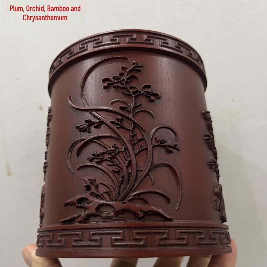 Bamboo Multifunctional Pen Holder - Creative Desk Ornament for Students and Business Gifts