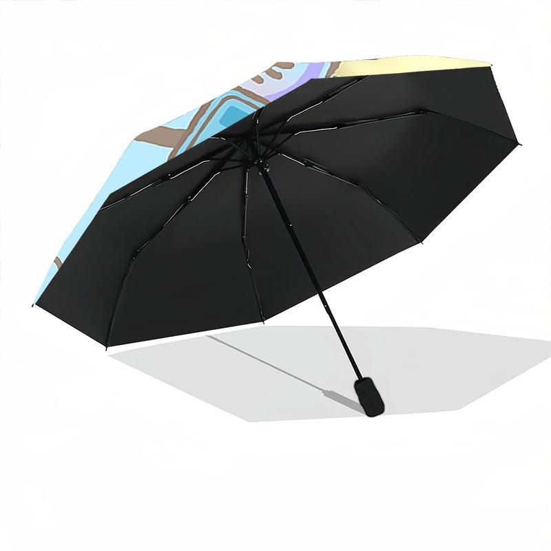 1pc Swipe Up! Auto-Folding Umbrella with Cute Cat Design - Perfect for Fans, Travelers, and Everyday Use!Q024