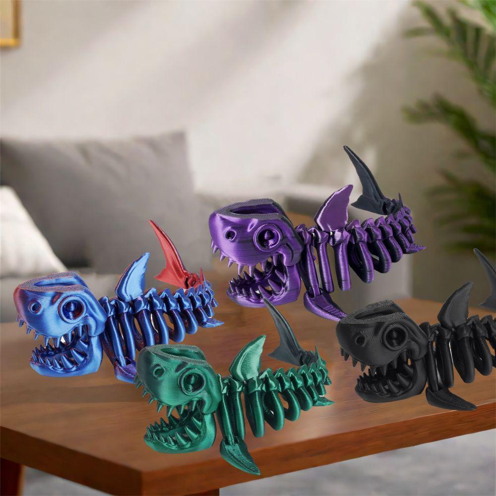 Handmade 3D Printed Shark Bones PLA Plastic Action Model Shark Simulation Shark Tabletop Ornament