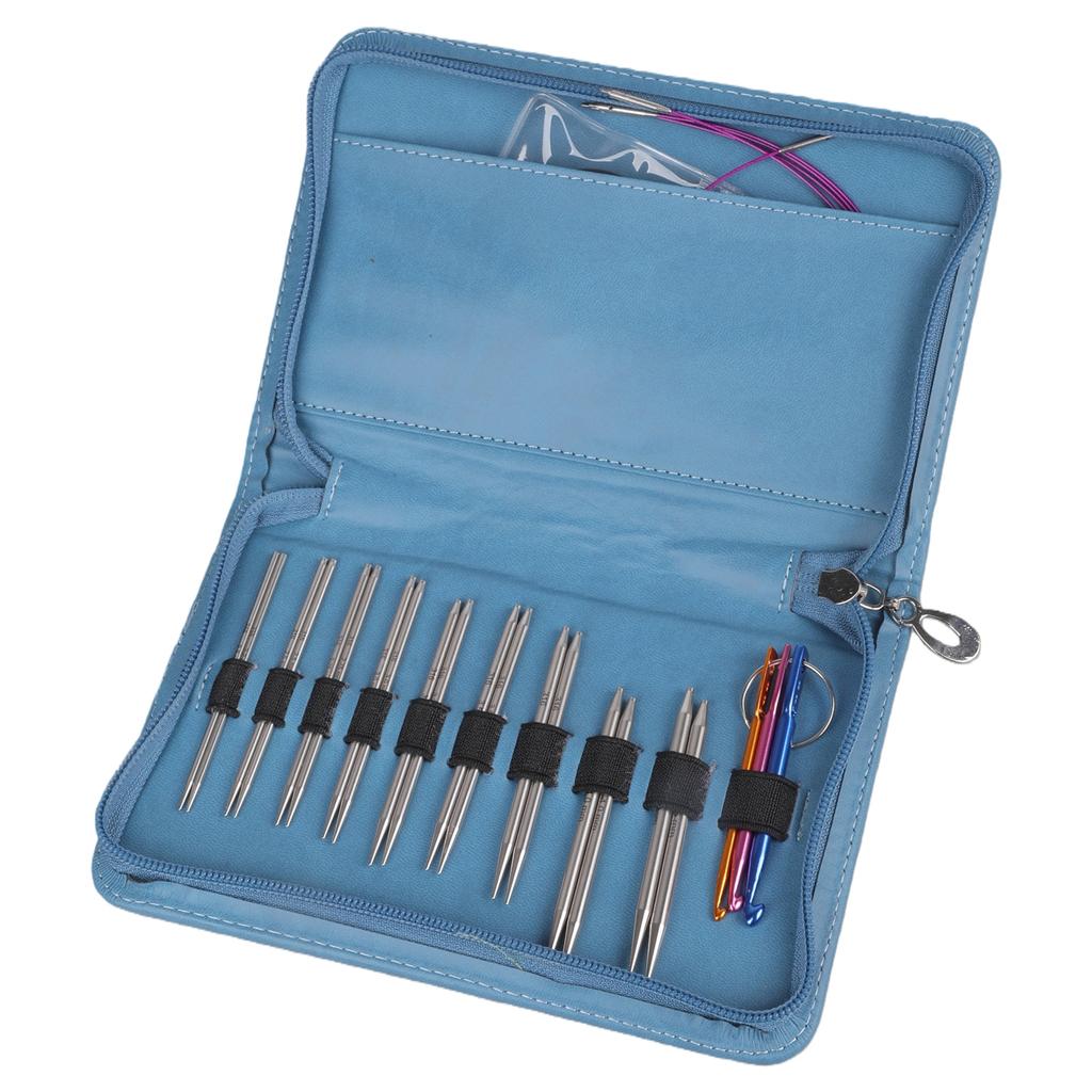 Circular Knitting Needle Set Metal Knitting Needle Interchangeable Circular Needle Size 2.2-4.5mm Knitting Tool