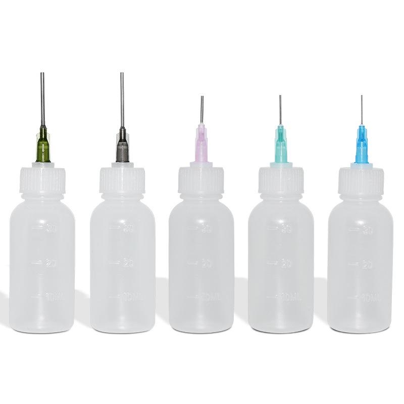 Industrial Dispensing Bottle Set: Washing, Rosin, Water, Pigment Bottles with Needles and Spout Oil Pot