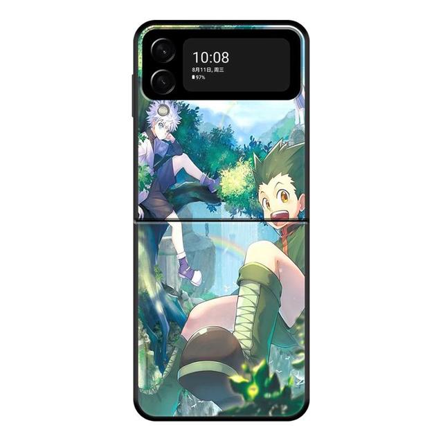 Hunter ×Hunter Gon Freecss Telefon Kılıfı Için Samsung Galaxy Z Flip 4 Z Flip3 5g Kabuk Galaxy Z Flip Sert Kapak Couqe