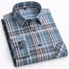 Nuovo in camicia taglia forte 14XL 100% cotone spazzolato manica lunga per uomo vestibilità slim camicia formale tinta unita a quadri morbida elegante
