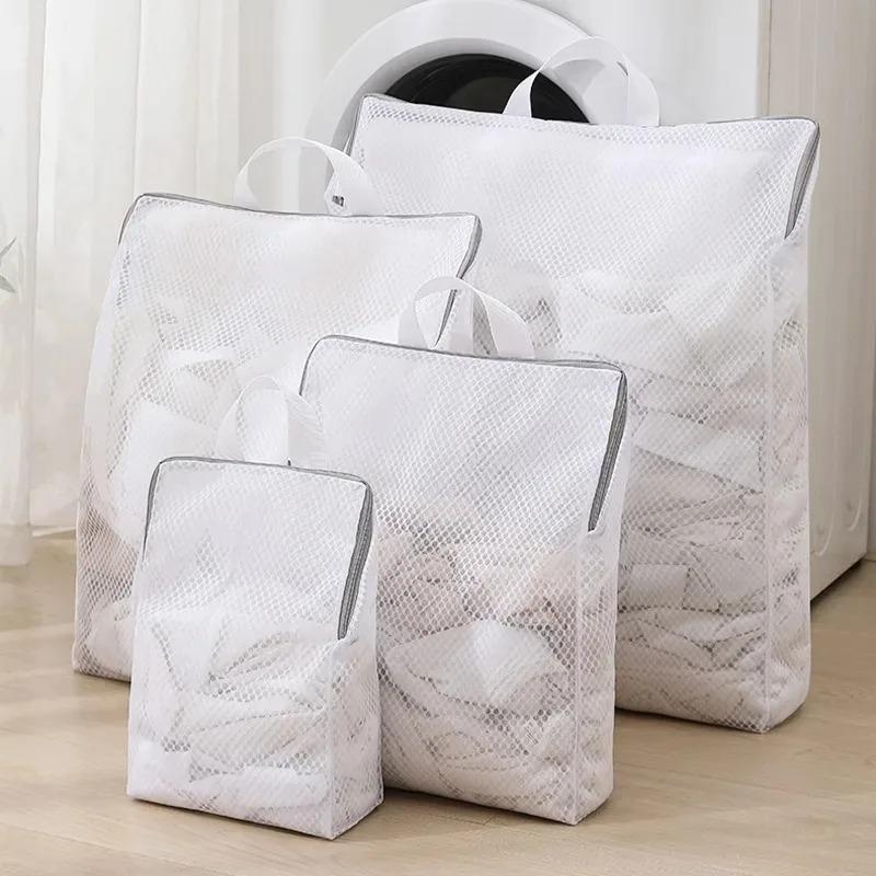 1PC Laundry Hand Bags Reusable Washing Machine Clothing Care Wash Bag Mesh Net Bra Socks Lingerie Underwear Laundry Storage