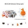 Guirlande lumineuse Halloween - AIMOONSA - 4 motifs décoratifs - 20 LED - 3 m - Étanche IP65