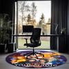 Custom Name Vox Machina Printed Round Rug Carpet Chair Rug Area Rug Entryway Doormats,for Office Chair Living Room Bedroom Kitchen Room.