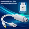 48V auf 12V POE Splitter Wasserdichtes Video- und Stromadapterkabel IEEE802.3af/at Konform für IP-Kamera AP Voip-Telefon und Mehr
