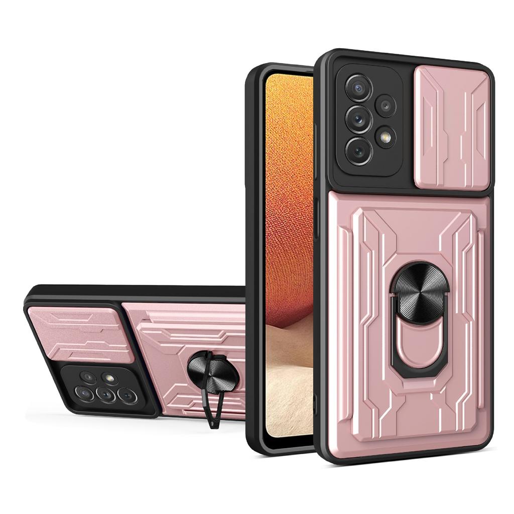 For Samsung Galaxy A23 5G (Global Version)/A23 4G Case PC + TPU Kickstand Phone Back Cover with Camera Slider