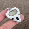 Fossil Coral, Topaz Gemstone 925 Sterling Silver Jewelry Pendant 2.01" KKG-335