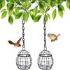 Iron Bird Feeding Wire Cage Bite Resistant Bird Feeding Basket Durable Hanging Bird Feeder  Garden