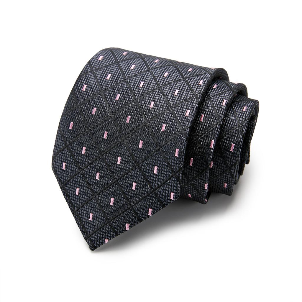 Tie Tie Polyester Silk Tie 8Cm Business Men'S Dress Wedding Studio Tie