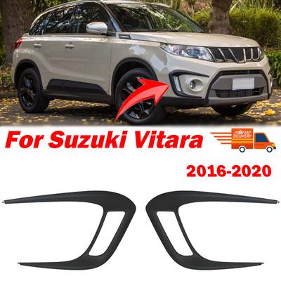 For Suzuki Vitara 2016- Auto Front Fog Light Cover Grill Daytime Running Lamp Frame Trim ABS Decorative Sticker Accessories