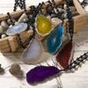 Creative Necklace Accessories Irregular Polished DIY Pendant Natural Agate Healing Reiki Stone Crystal Slice 1PC Brazil