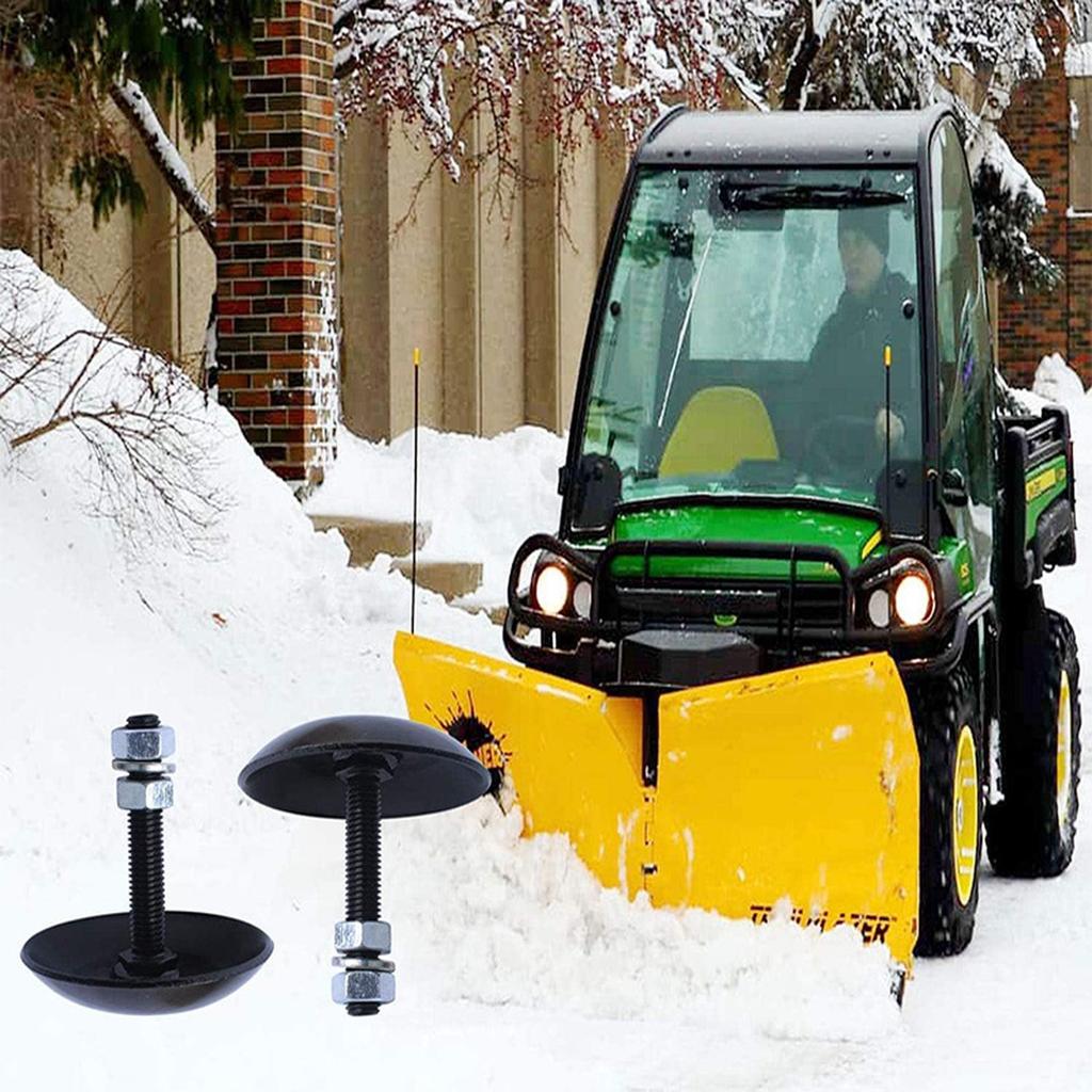 Stainless Steel Snow Plow Shoes - Universal Snow Plow Replacement - Shoe Kit Compatible with ATV/UTV