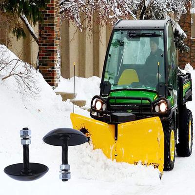 Stainless Steel Snow Plow Shoes - Universal Snow Plow Replacement - Shoe Kit Compatible with ATV/UTV