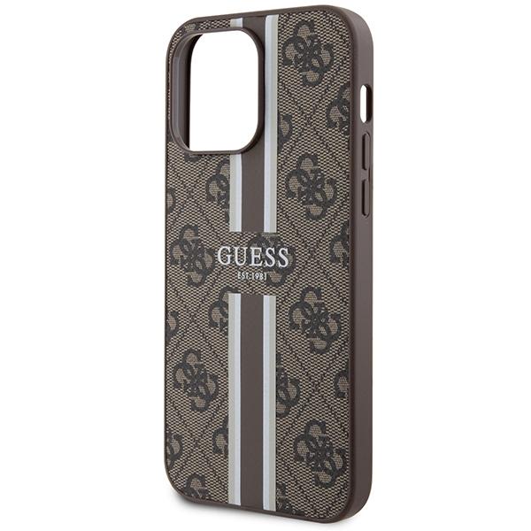 Guess Guhmp15Xp4Rpsw Iphone 15 Pro Max 6.7 Brązowy/Brown Hardcase 4G Printed Stripes Magsafe