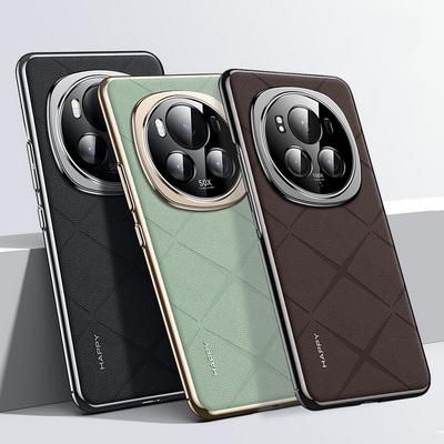 Luxury Business Plain Leather Case for Honor Magic 6 6Pro 6RSR Honor X50 Hard Slim Good Texture Anti-Fingerprint Camera Full Shockproof Protect Cover