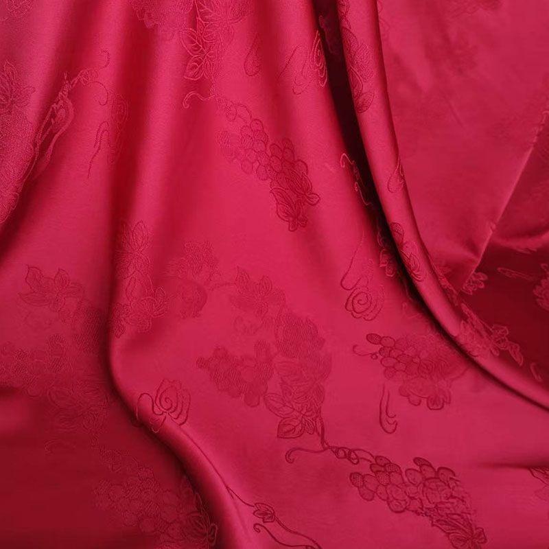 High-end Jacquard Skin-friendly Imitation Acetate Fabric Suitable for Wedding Dresses Formal Gowns and Designer Clothing Fabrics