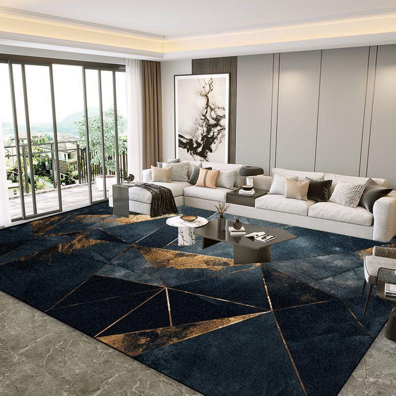 Nordic Fashion Geometric Rugs for Living Room Light Luxury Large Area Decoration Sofa Area Carpet Cloakroom Bedroom Non-slip Mat