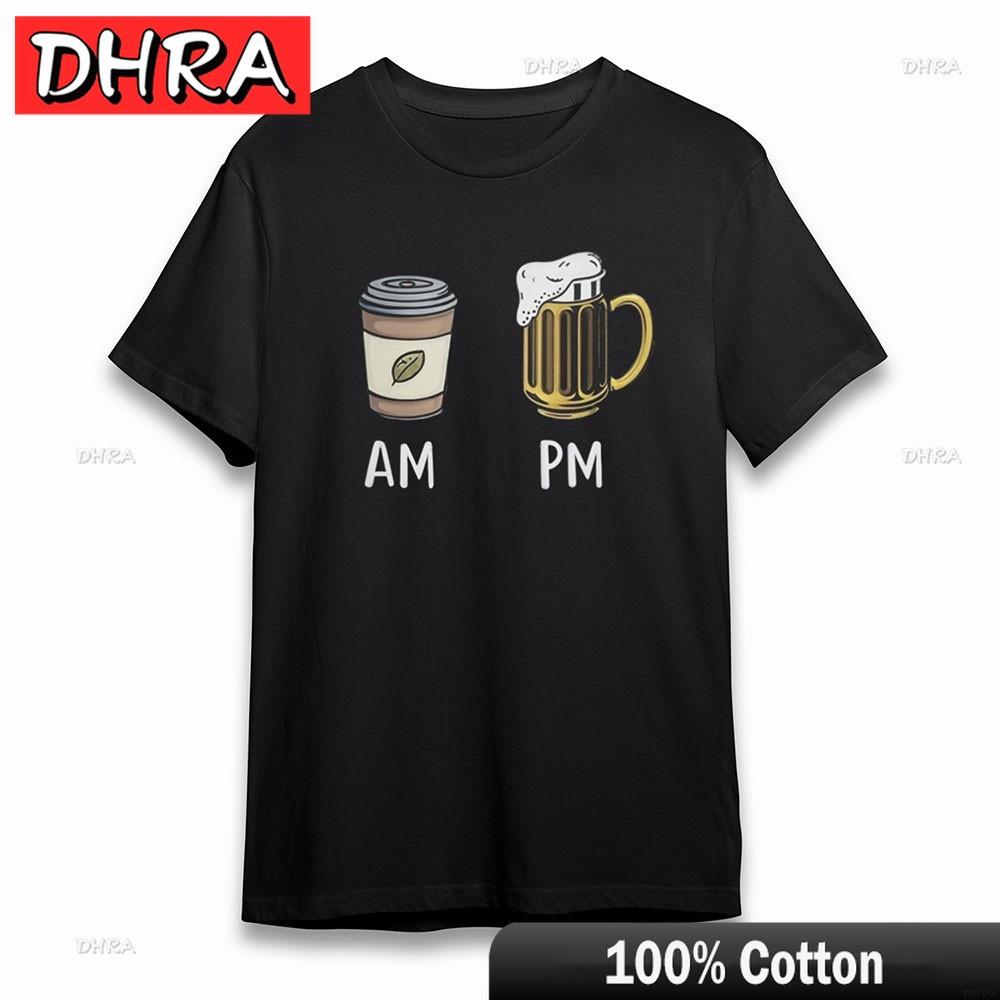 

Womens Comfy TShirt Morning Coffee Night Beer Tee Short Cotton Black Oversize Tees Clothing for Women TShirt Women Norway 4XL
