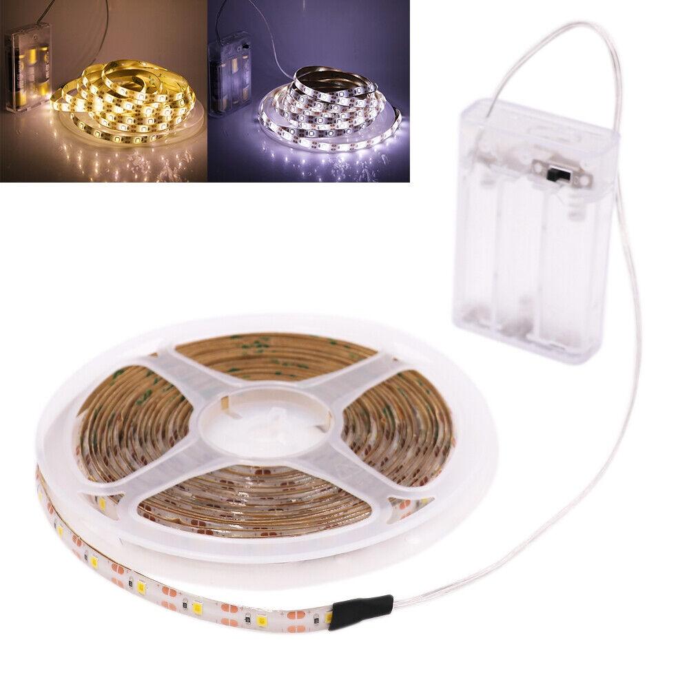 Led Striped Battery Powered Ribbon Tape 2835 Waterproof Christmas Decoration 5v