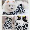 Hooded Dog Winter Coat Cow Pullover for Cold Weather Four-Legged Clothing