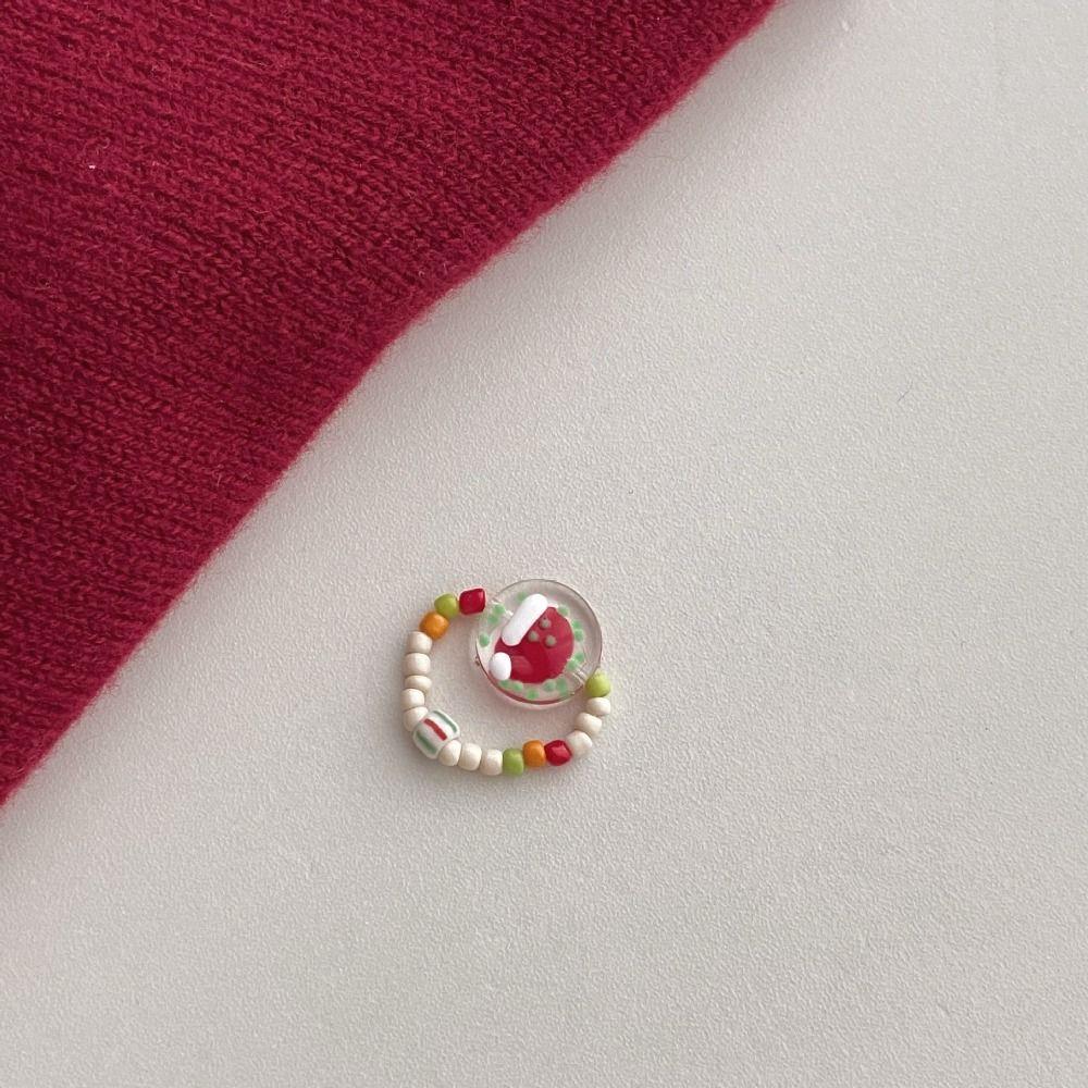 

Bracelet Liuli Beaded Bracelet Necklace Rice Bead Ring Vintage Gingerbread Man Necklace Women Ring(B)