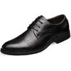 Leather shoes men's business formal groomsmen plus size shoes versatile casual wedding shoes