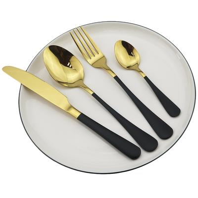 Gold Geschirr Set Schwarz Gabel Messer Löffel Geschirr 304 Edelstahl Besteck Set Bunte Besteck Küche Geschirr Set