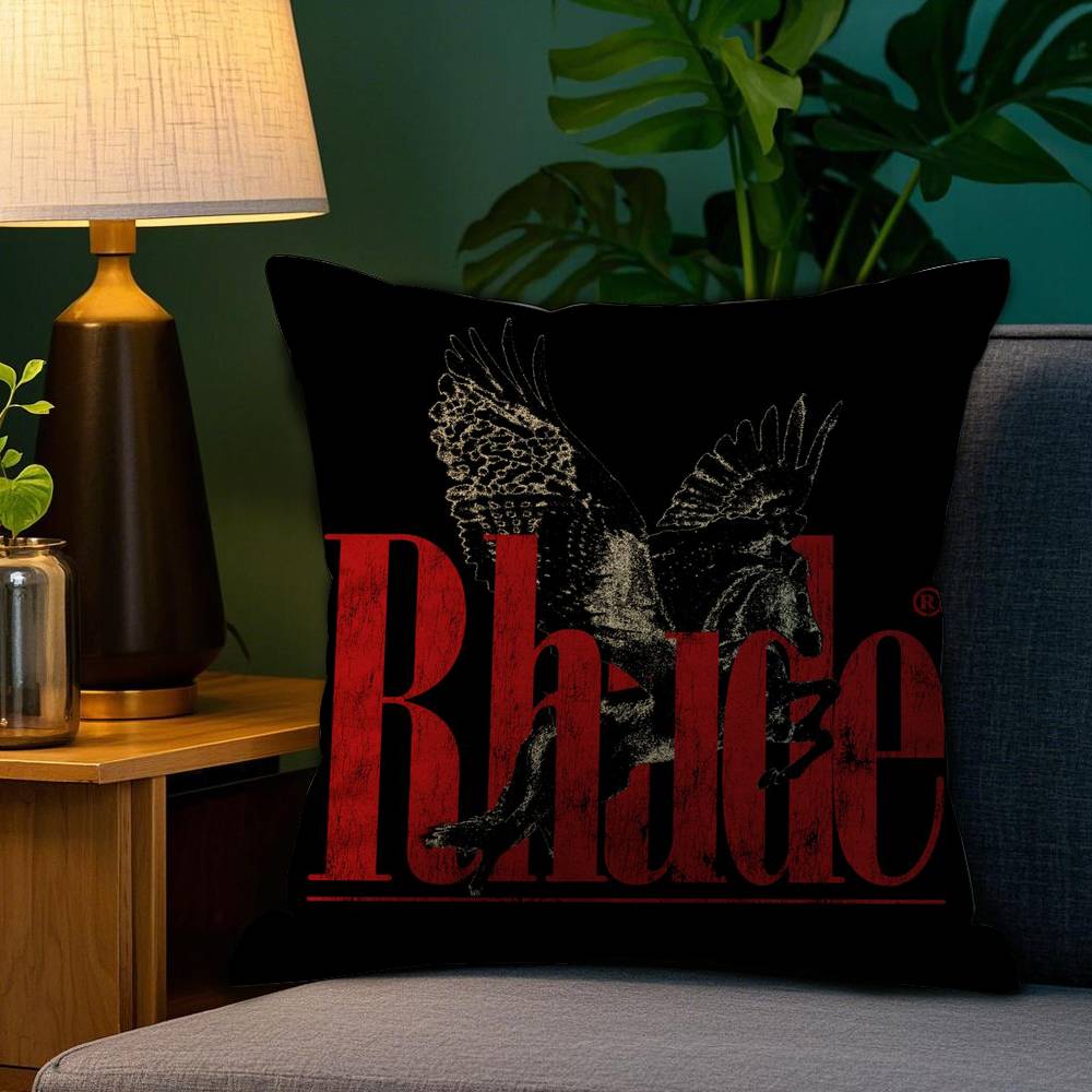 Fashion Brand R_Rhudes Pillow Case Plush Fabric Soft Double Sided Print Sofa Cushion Cover Throw Pillow Covers