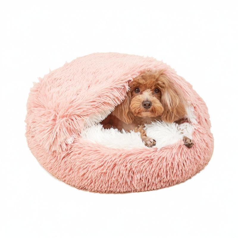 

Кошачье гнездо осенне-зимнее гнездо-ракушка теплый коврик для котят утолщенный всесезонный универсальный собачий вольер зимние принадлежности для кошки кровать Plush - Cherry Blossom Powder