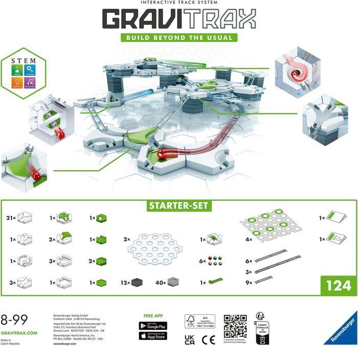 Gravitrax Starter Set 122 Pièces, Circuit De Billes, Jeu De Construction Créatif, Dès 8 Ans, 22410, Ravensburger