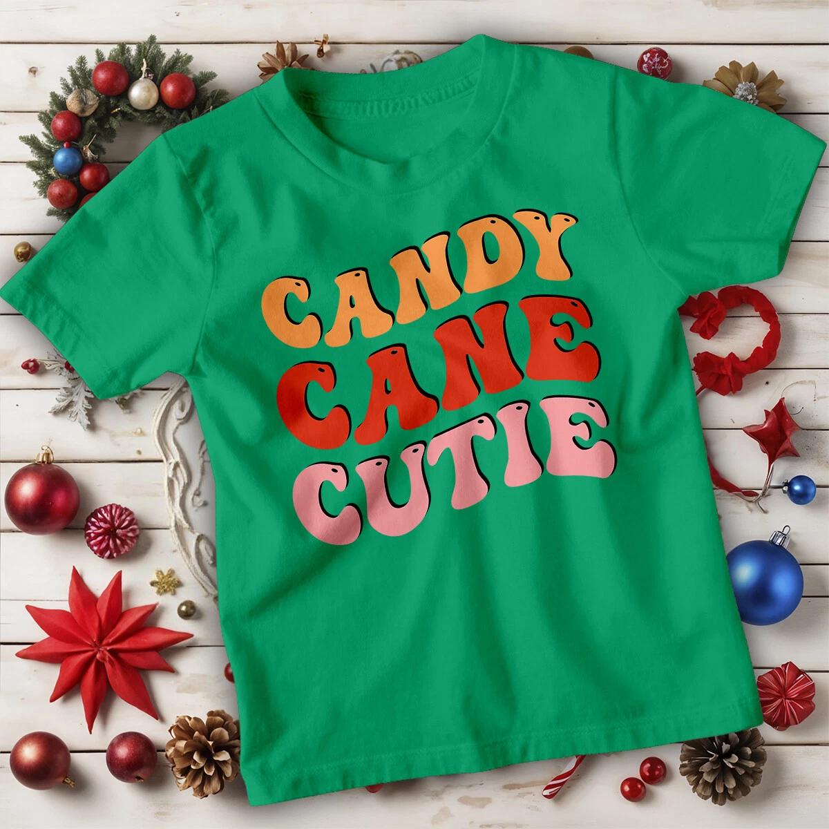 Boys and Girls Candy Cane Cutie Christmas T-Shirt Tee and Casual Wear #MC 120