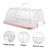Transparent Cake Storage Box With Handle For Baking Snacks Bread Dust Proof Food Container For Kitchen Countertops