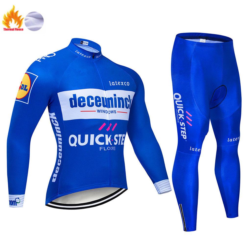 

2026 Winter Velvet Warm Cycling Suit Set Fleece Men s Cycling Jersey Cycling Sets Warm Long-sleeved Suit Soad Bike Bicycle Overalls Riding Suit S
