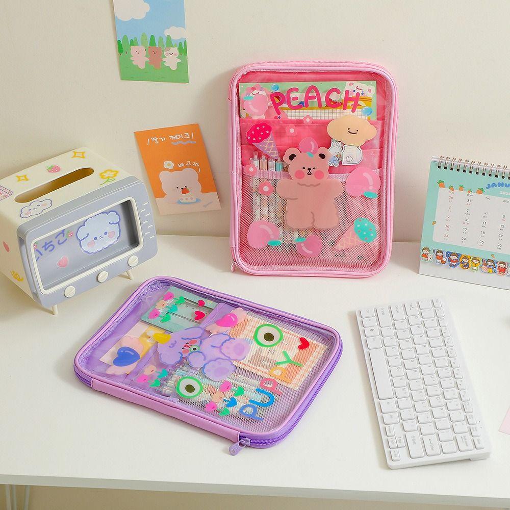 

Multifunctional Tablet Storage Bag Large Capacity Laptop Protective Pouch Student