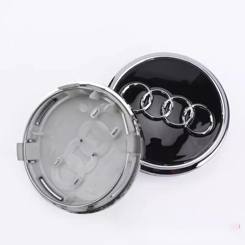 4Pcs Car Wheel Center Hub Cap Tire Rim Cover Decoration For 1s Sline A3 A1 A4 B8 B7 A6 C7 A5 A7 A8 B9 B6 C6 Q2 Q3 Q5 Q7 Q8 TT