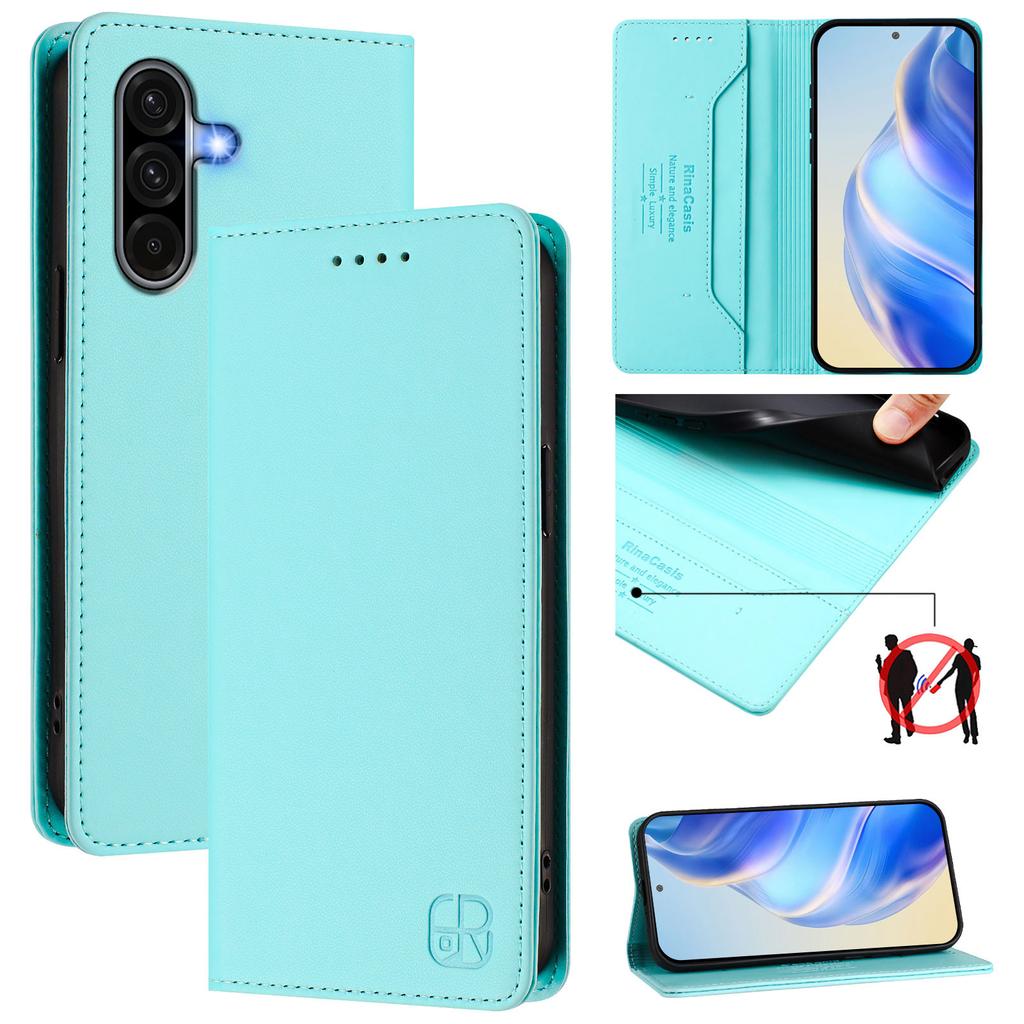 Luxury Leather Case For Samsung Galaxy A56 A26 A36 A16 A06 A51 A71 A50 A55 A40 RFID Blocking Card Slot Magnetic Attraction Stand Shockproof Flip Cover